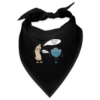 Kondom vs Mundschutz - Bandana - Schwarz - Vorne
