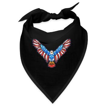 Amerikanischer Weißkopfseeadler Amerikanischer 4. - Bandana - Schwarz - Vorne