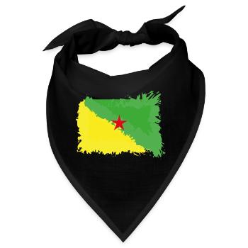 Flagge guyanas - Bandana - Schwarz - Vorne