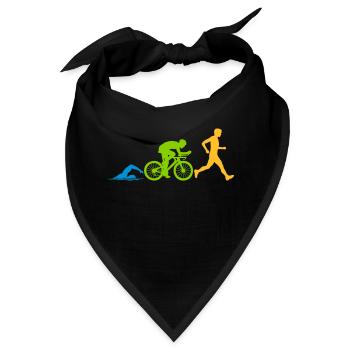 Sport Triathlon Wettkampf - Bandana - Schwarz - Vorne