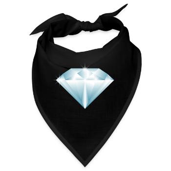 Diamant Edelstein Diamanten Wertanlage Schmuck - Bandana - Schwarz - Vorne