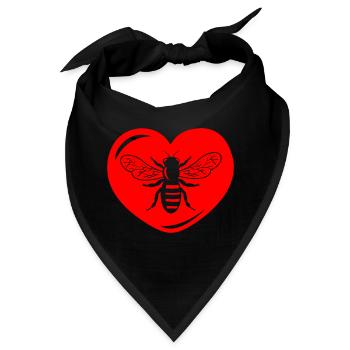 Im Herzen von - Bandana - Schwarz - Vorne