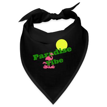 Flamingo im Paradies - Bandana - Schwarz - Vorne