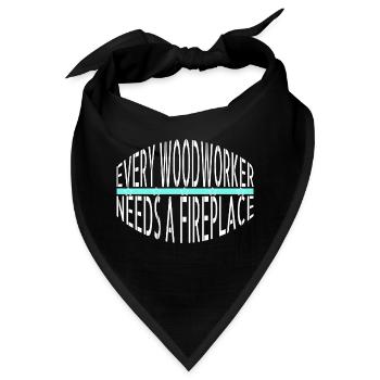 carpenter quotes tshirts plumber chop wood - Bandana - Schwarz - Vorne