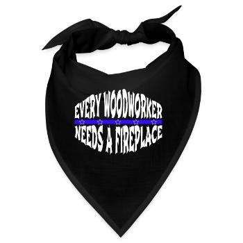cutter arboriculture carpenter tshirts - Bandana - Schwarz - Vorne