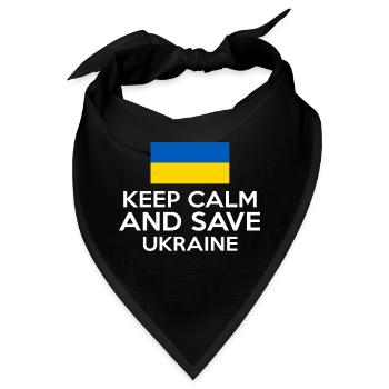 KEEP CALM AND SAVE UKRAINE - Bandana - Schwarz - Vorne