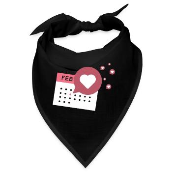 Symbol "Kalender Gefällt mir" - Bandana - Schwarz - Vorne