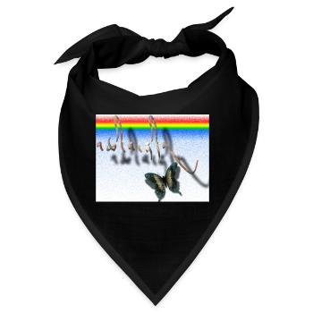 tibetische Calligraphy Schmetterling Design - Bandana - Schwarz - Vorne