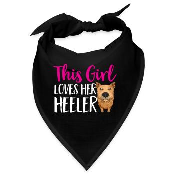 Australian Cattle Dog Red Blue Heeler - Bandana - Schwarz - Vorne