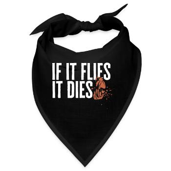 Trapschießen Skeet Tontaubenschießen - Bandana - Schwarz - Vorne