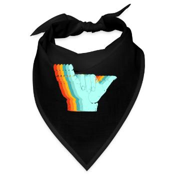 Surf-Retro-Schild - Bandana - Schwarz - Vorne