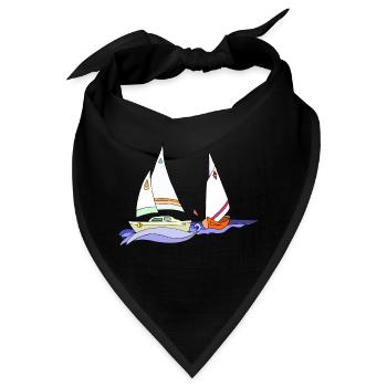 Segelboote - Bandana - Schwarz - Vorne