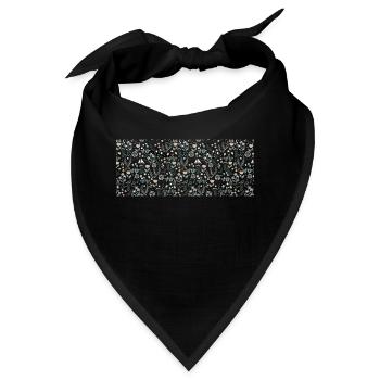 Florales Blumenmotiv - Bandana - Schwarz - Vorne