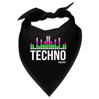 Techno - Bandana - Schwarz - Vorne