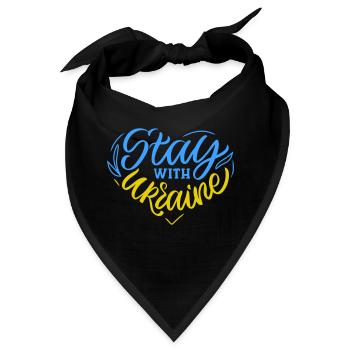 Valeewear - Solidarität mit der Ukraine - Bandana - Schwarz - Vorne