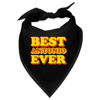 Antonio Vorname Lustiges Geschenk - Bandana - Schwarz - Vorne