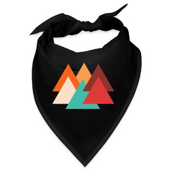 Retro-Dreieck - Bandana - Schwarz - Vorne