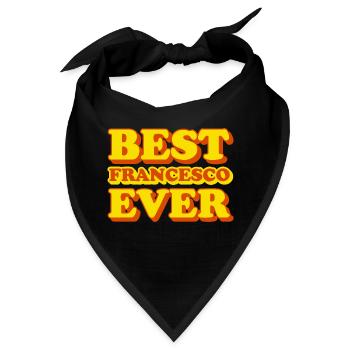 Francesco Vorname lustiges Geschenk - Bandana - Schwarz - Vorne