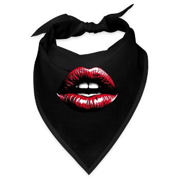 Besinnliche Lippen Roter Lippenstift - Bandana - Schwarz - Vorne