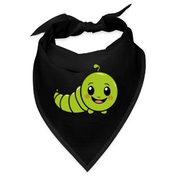 Raupen Insektenliebe Kleine Raupe - Bandana - Schwarz - Vorne