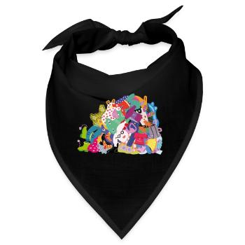 Niedliche Wäsche - Bandana - Schwarz - Vorne