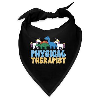 Physiotherapie Kinderphysiotherapeutin - Bandana - Schwarz - Vorne