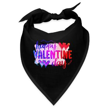Liebe mich Valentinstag Alles Gute zum Valentinstag Valentinstag - Bandana - Schwarz - Vorne