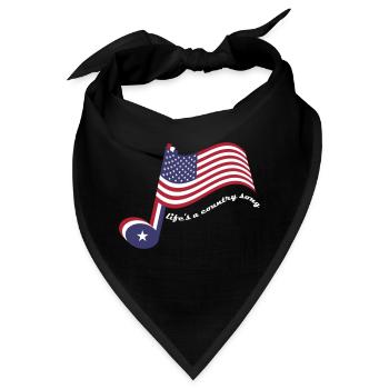 Das Leben ist ein Country-Song - Bandana - Schwarz - Vorne