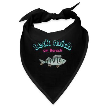 Angler Logo, lustige Sprüche, funshirt - Bandana - Schwarz - Vorne