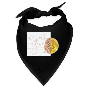 Krypto Gehirn 2 Bitcoin BTC ETH - Bandana - Schwarz - Vorne