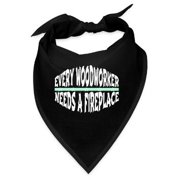 lumberjack hearbeat joke funshirt - Bandana - Schwarz - Vorne