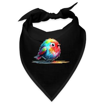 Vögelchen - Bandana - Schwarz - Vorne