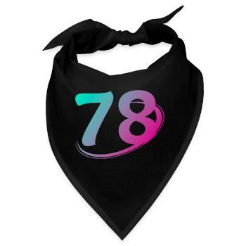 Nummer 78 mehrfarbig - Bandana - Schwarz - Vorne