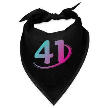 Nummer 41 mehrfarbig - Bandana - Schwarz - Vorne