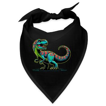 Dinosaurier - Bandana - Schwarz - Vorne