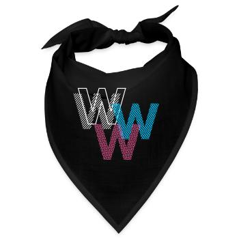 W Buchstabe - Bandana - Schwarz - Vorne
