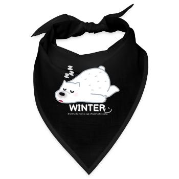 Winter Bear - Bandana - Schwarz - Vorne