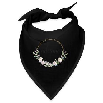 Adriane! Name Floral - Bandana - Schwarz - Vorne