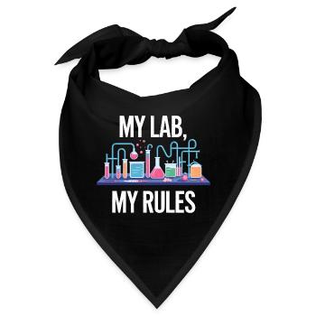Mein Labor, Meine Regeln - Bandana - Schwarz - Vorne