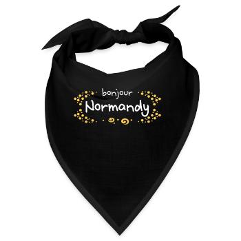 Normandie französische Region - Bandana - Schwarz - Vorne