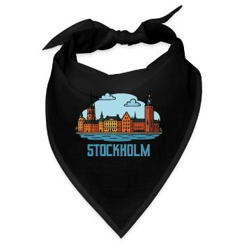 stockholm city - Bandana - Schwarz - Vorne