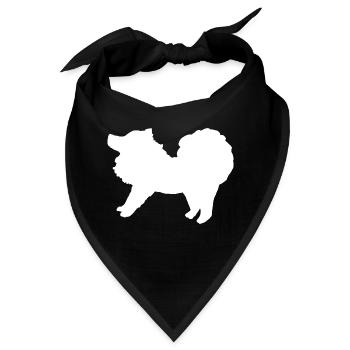 Spitz weiß - Bandana - Schwarz - Vorne