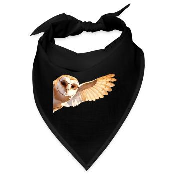Schleiereule Tragen einer Sonnenbrille Winken von - Bandana - Schwarz - Vorne