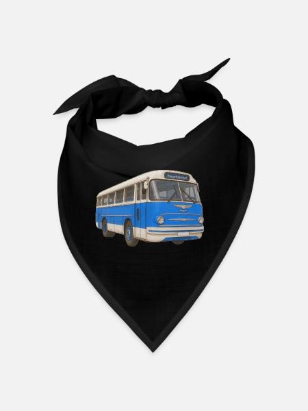 Alter blauer Bus - Bandana - Schwarz - Vorne