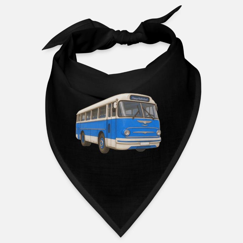 Alter blauer Bus Bandana