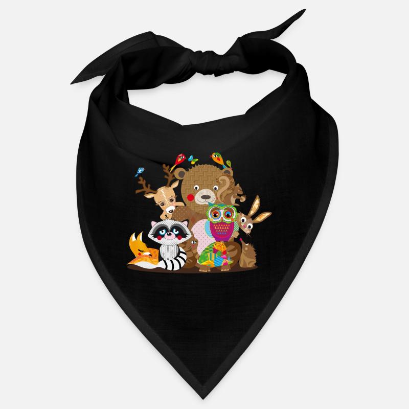Des amoureux des animaux hauts en couleur unis – De joyeux compagnons de la forêt Bandana