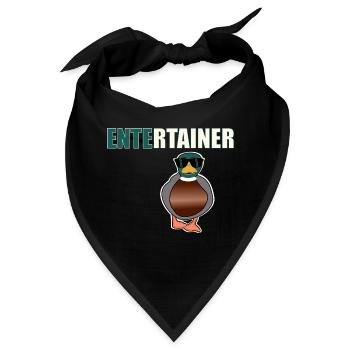 Entertainer Ente - Bandana - Schwarz - Vorne