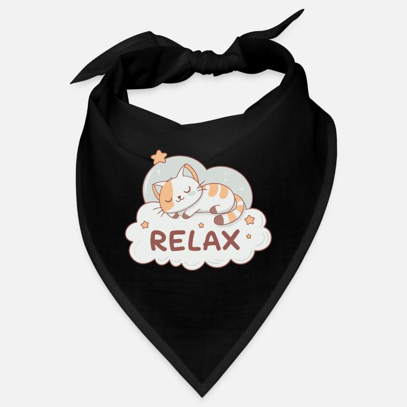 Dreamy kitten on pastel cloud Bandana