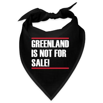 Greenland Is Not For Sale - Bandana - Schwarz - Vorne