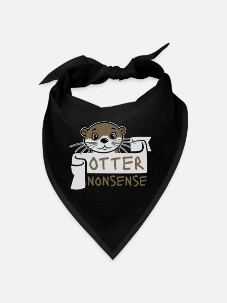 Otter Nonsense Lustig Wortspiel Otter Liebe Spruch - Bandana - Schwarz - Vorne